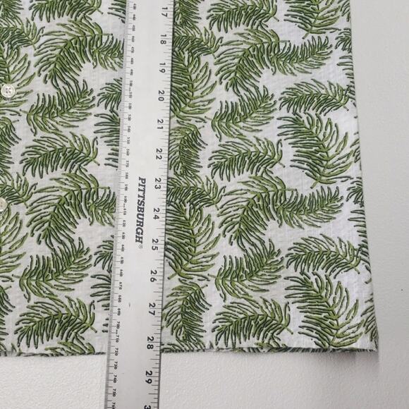 Serge Blanco Short Sleeve Shirt Botanical Print Men's Size XL Green NWT - Picture 11 of 12
